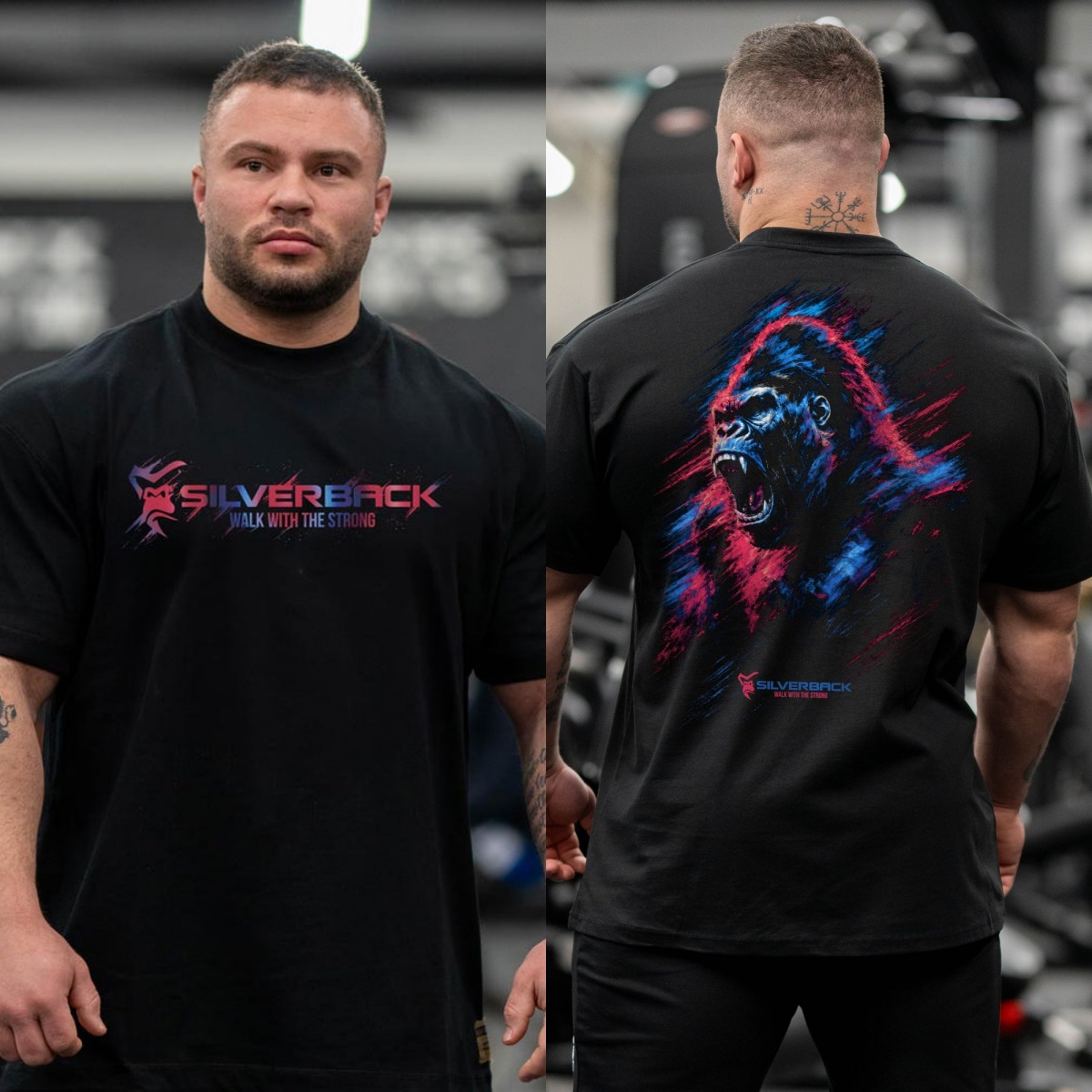 Streetwear Brand Graphics - Pulse Oversized Silverback GYM Fitness Training