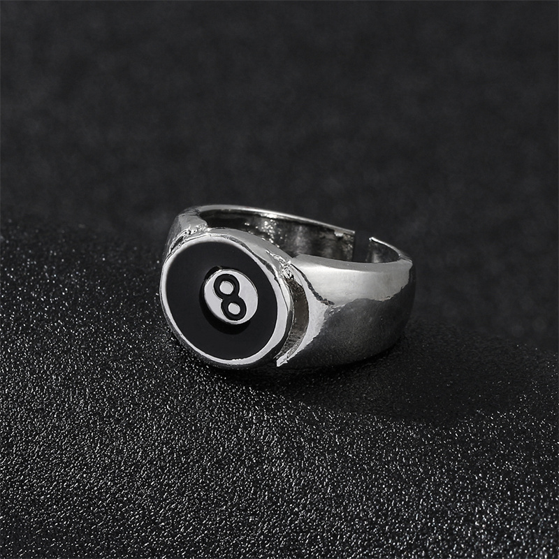 Chrome Hearts Ring - Number 8 Black Pool Billiard Ball