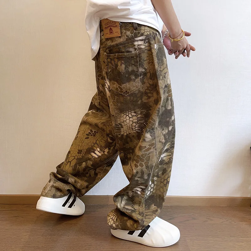 New Men Chic Snake Print Stree - огляд і ціна Streetwear Brand Popular