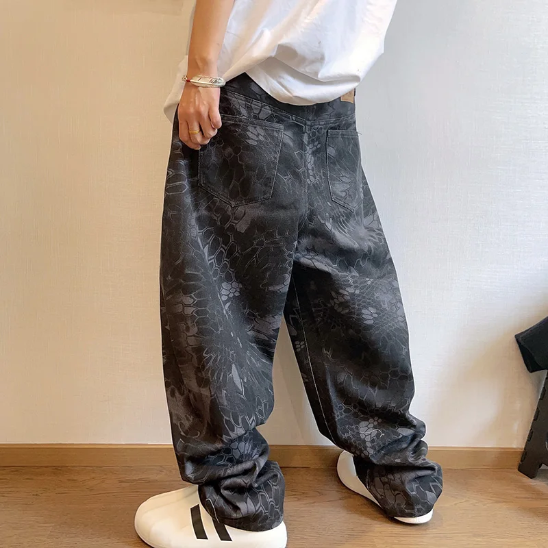 New Men Chic Snake Print Stree - огляд і ціна Streetwear Brand Popular